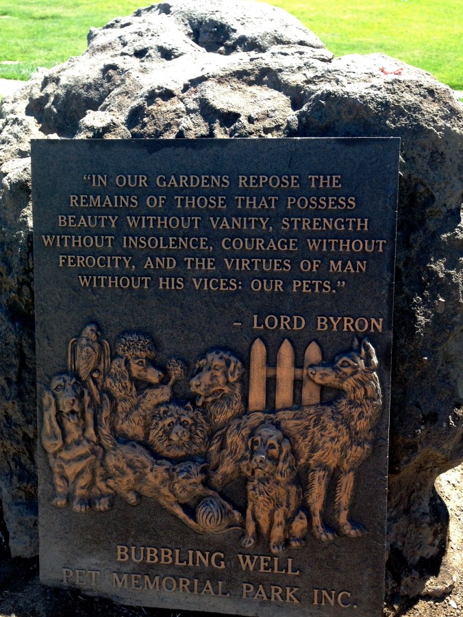 Lord Byron gets it.
